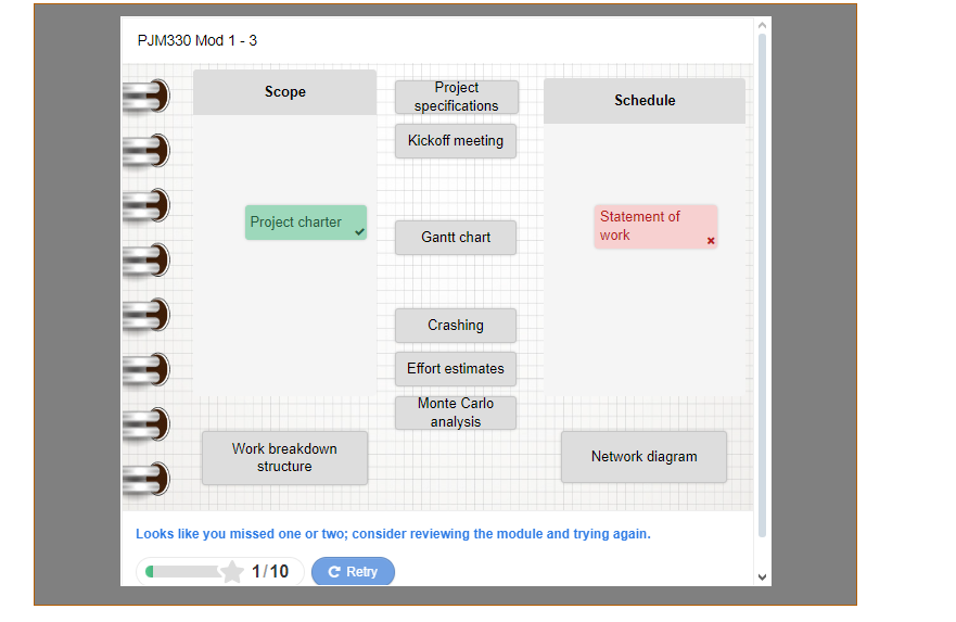 Drag and drop interactive